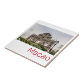 聖パウロ教会のマカオ廃墟中国土産 タイル (側面)