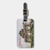 聖パウロ教会のマカオ廃墟中国土産 ラゲッジタグ (正面縦)