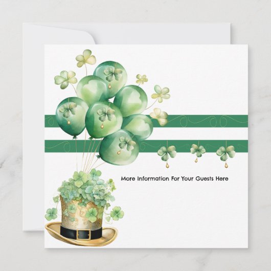 聖パディの日を祝おう 招待状 (裏面)