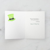 聖パディの日，おい砂糖，スウィートアート，猫と帽子 カード (内部)