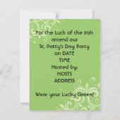 聖パトビクトリアンリックの日のパーティの招待状! 招待状 (裏面)