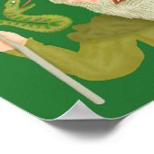 聖パトリックおもしろいの日蛇のジョーク緑のアイルランド ポスター (角)