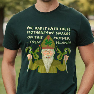 聖パトリックおもしろいの日蛇のジョーク緑のアイルランド Tシャツ