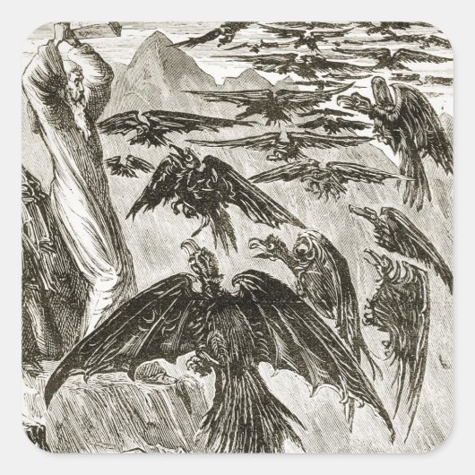 聖パトリックと悪魔の鳥、'トライアスTから スクエアシール (正面)