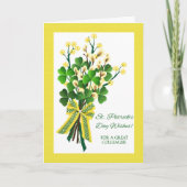 聖パトリックのシャムロックとの仕事仲間の日 カード (正面)