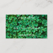 聖パトリックのデイ·クローバー·パッチ 名刺 (裏面)
