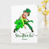 聖パトリックのロックスターフィアンスギターの日 カード (黄色い花)