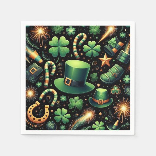 聖パトリックの幸運 スタンダードカクテルナプキン (正面)