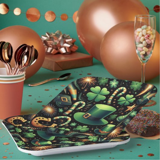 聖パトリックの幸運 ペーパープレート (複数)