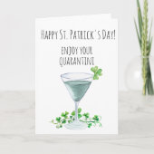 聖パトリックの日あなたのおもしろい検疫楽しむの日 カード (正面)