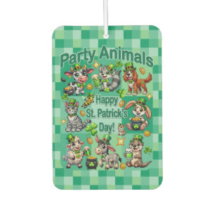 聖パトリックの日おもしろいと愛らしい"パーティー動物" カーエアーフレッシュナー
