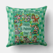 聖パトリックの日おもしろいと愛らしい"パーティー動物" クッション (裏面)