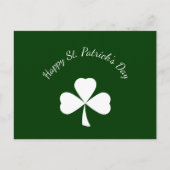 聖パトリックの日かわいいシャムロックグリーン シーズンポストカード (正面)