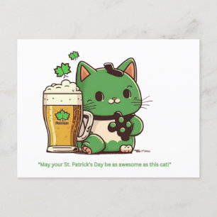「聖パトリックの日が狙われますように – Cat Post シーズンポストカード