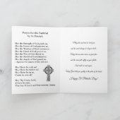 聖パトリックの日と祈りの言葉と賛美の カード (内部)