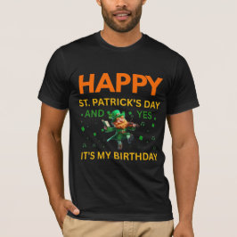 聖パトリックの日と私の誕生日 ルパーコーン Tシャツ