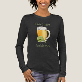 聖パトリックの日にあなたの中にいたらいいのにビール トライブレンドTシャツ
