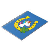 聖パトリックの日にかわいいユニコーン ノートブック (左側)