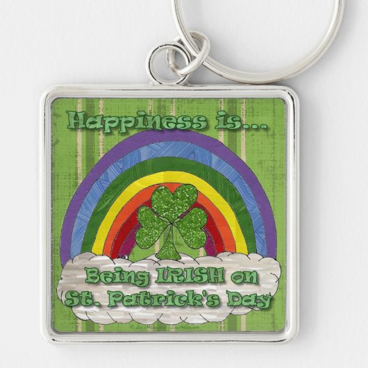 聖パトリックの日にアイルランド語であること キーホルダー (正面)