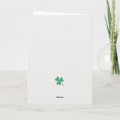 聖パトリックの日にスウィートブラックキットン シーズンカード (裏面)