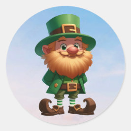 聖パトリックの日に楽しい小さなレプレシャン ラウンドシール