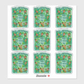 聖パトリックの日のおもしろい愛らしい"パーティーレプレシュアン" シール (シート)