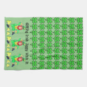 聖パトリックの日のためにアイルランドのジギーを得る キッチンタオル (横)
