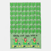 聖パトリックの日のためにアイルランドのジギーを得る キッチンタオル (縦)