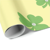 聖パトリックの日のためのグリーンクローバー ラッピングペーパー (ロールコーナー)