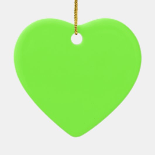 聖パトリックの日のためのライトグリーンクローバー セラミックオーナメント (裏面)