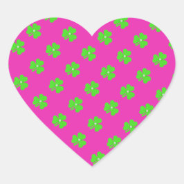 聖パトリックの日のためのライトグリーンクローバー ハートシール