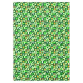 聖パトリックの日のアイコンのシームレスなパターン テーブルクロス