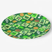 聖パトリックの日のアイコンのシームレスなパターン ペーパープレート (アングル)
