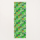 聖パトリックの日のアイコンのシームレスなパターン ヨガマット (裏面)