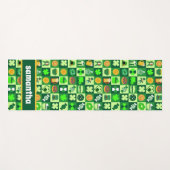 聖パトリックの日のアイコンのシームレスなパターン ヨガマット (正面(横))