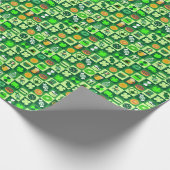 聖パトリックの日のアイコンのシームレスなパターン ラッピングペーパー (角)