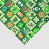 聖パトリックの日のアイコンのシームレスなパターン 薄葉紙 (詳細)