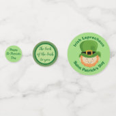 聖パトリックの日のアイルランドの挨拶の幸運 コンフェッティ (裏面)