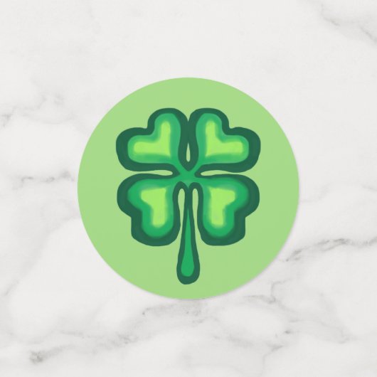 聖パトリックの日のアイルランドの挨拶の幸運 コンフェッティ (スモール正面)