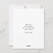 聖パトリックの日のカード シーズンカード (裏面)