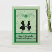 聖パトリックの日のカード、娘と義理の娘 カード (正面)