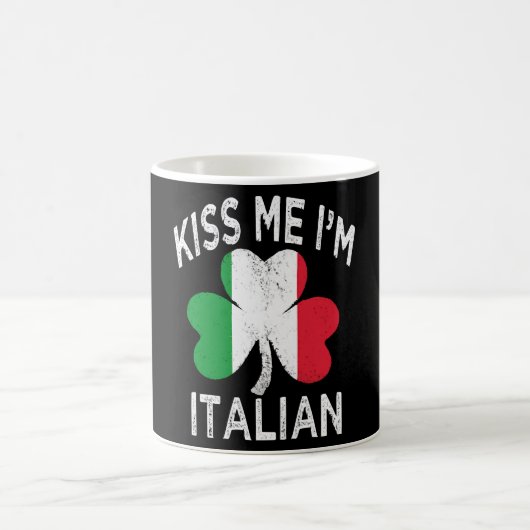 聖パトリックの日のキス、私はイタリア人 コーヒーマグカップ (中央)