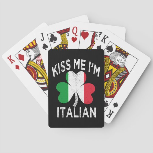 聖パトリックの日のキス、私はイタリア人 トランプ (裏面)