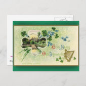 聖パトリックの日のグリーティングカードキラーニー城 ポストカード (正面/裏面)