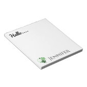 聖パトリックの日のグリーンシャムロックパーソナライズされた ノートパッド (アングル)