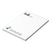 聖パトリックの日のグリーンシャムロックパーソナライズされた ノートパッド (回転)