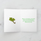 聖パトリックの日のグリーンビールおじさんのために カード (内部)