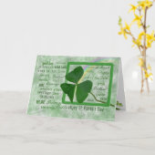 聖パトリックの日のシャムロックと虹 カード (黄色い花)