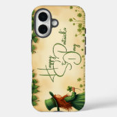 聖パトリックの日のシャムロックの少女 Case-Mate iPhoneケース (裏面)