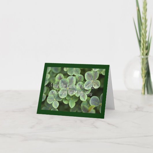 聖パトリックの日のシャムロック カード (正面)